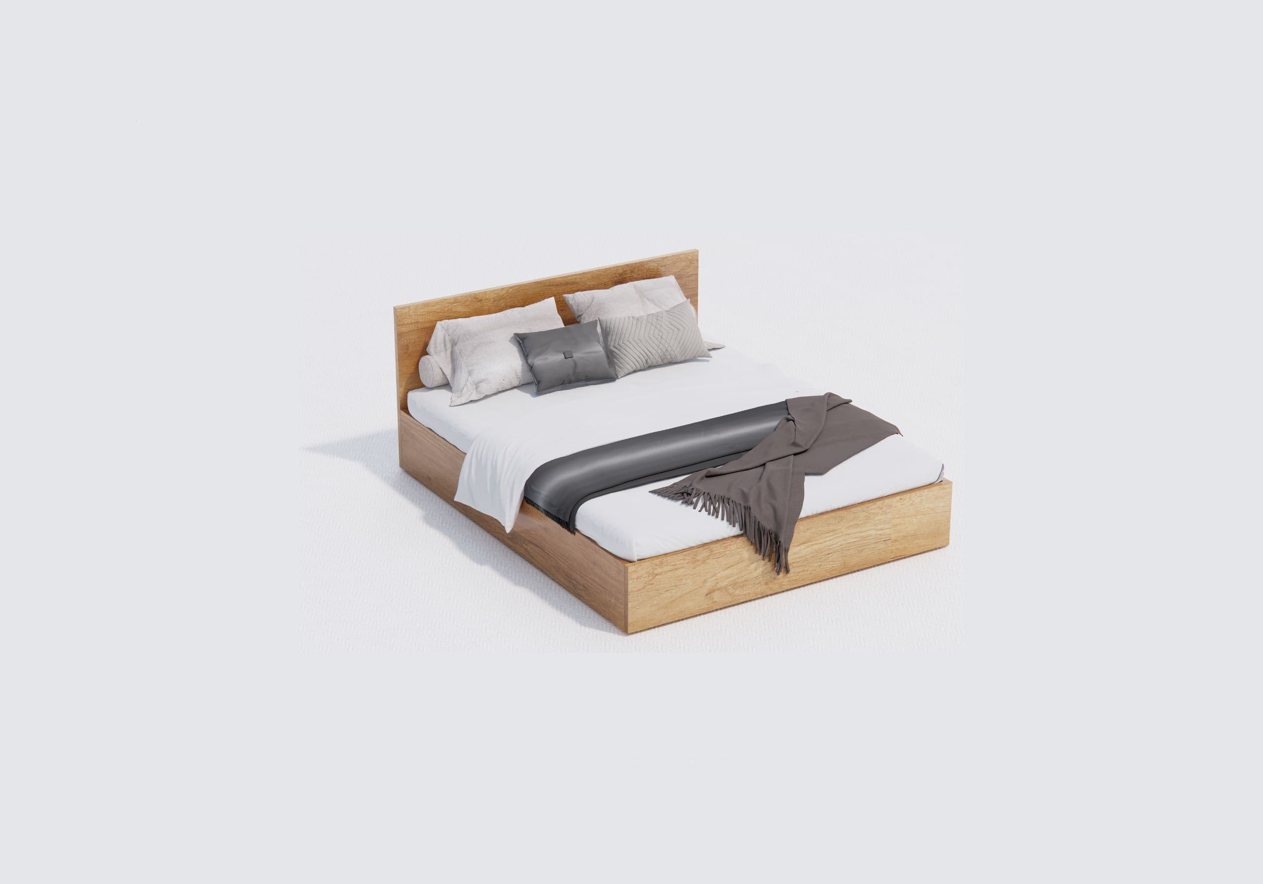 Giường ngủ 1m6 có đầu giường (không hộc kéo bên dưới) Amberline