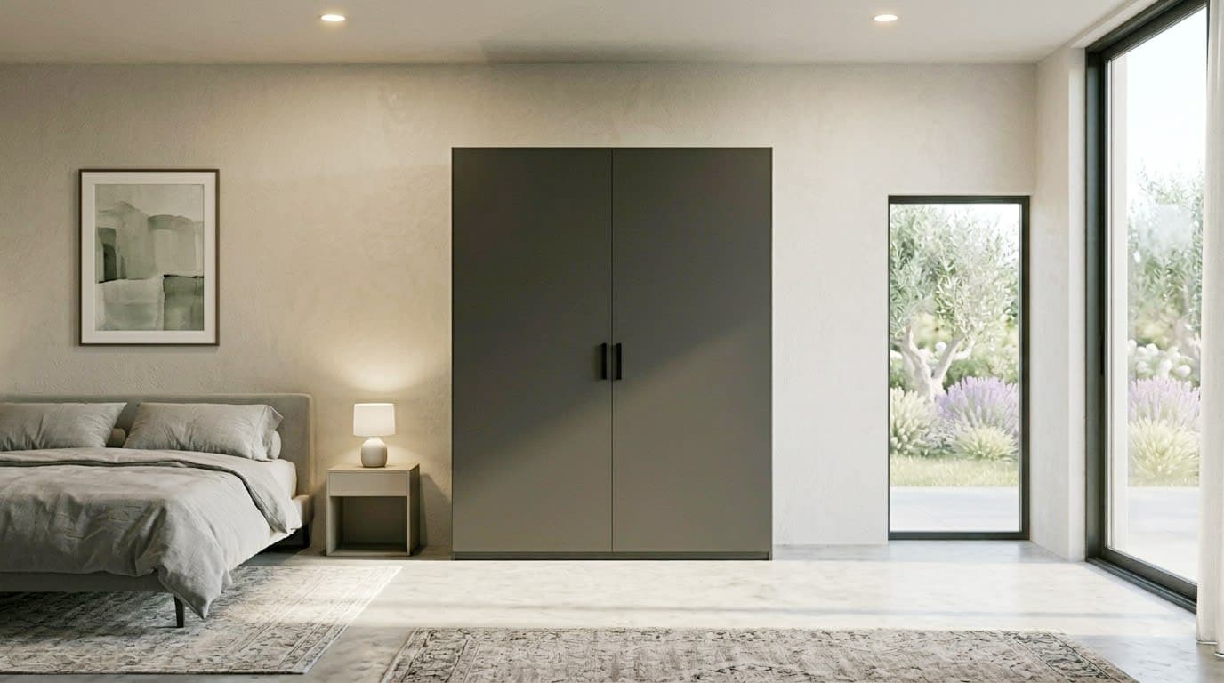 Tủ áo 2 cánh mở (2 hộc kéo bên trong) Sombre