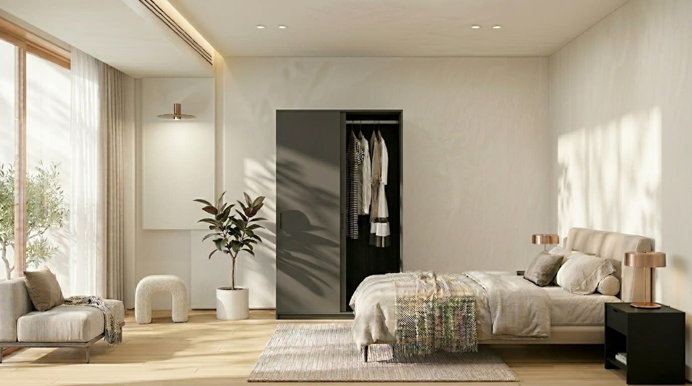 Tủ áo 2 cánh lùa (1 hộc kéo bên trong) Sombre hover