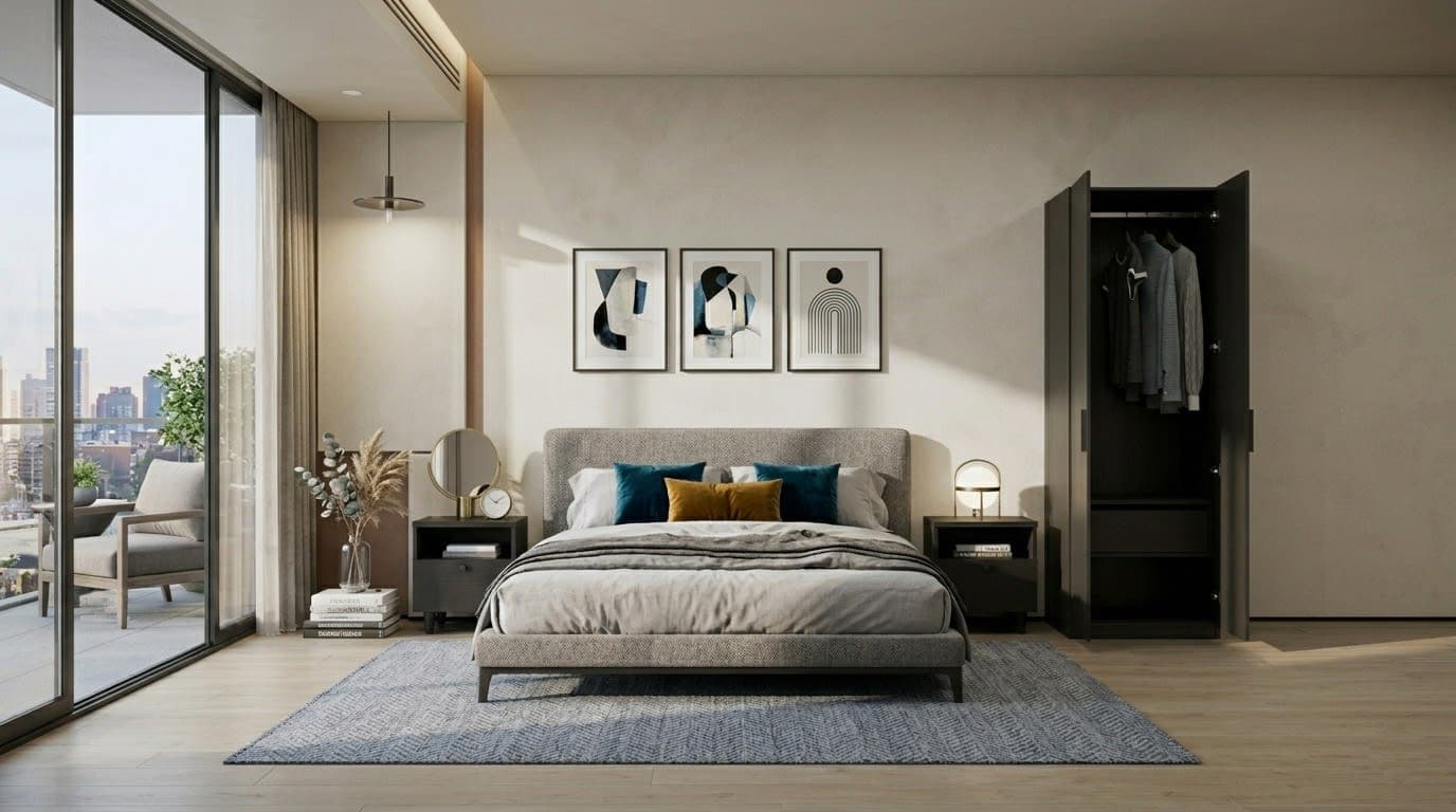 Tủ áo 1 cánh mở (1 hộc kéo bên trong) Sombre hover