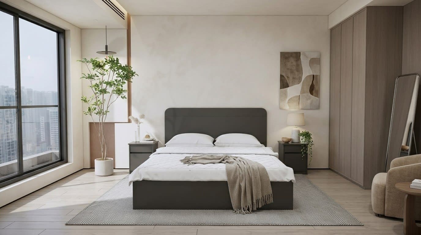 Giường ngủ 1m6 có đầu giường Sombre
