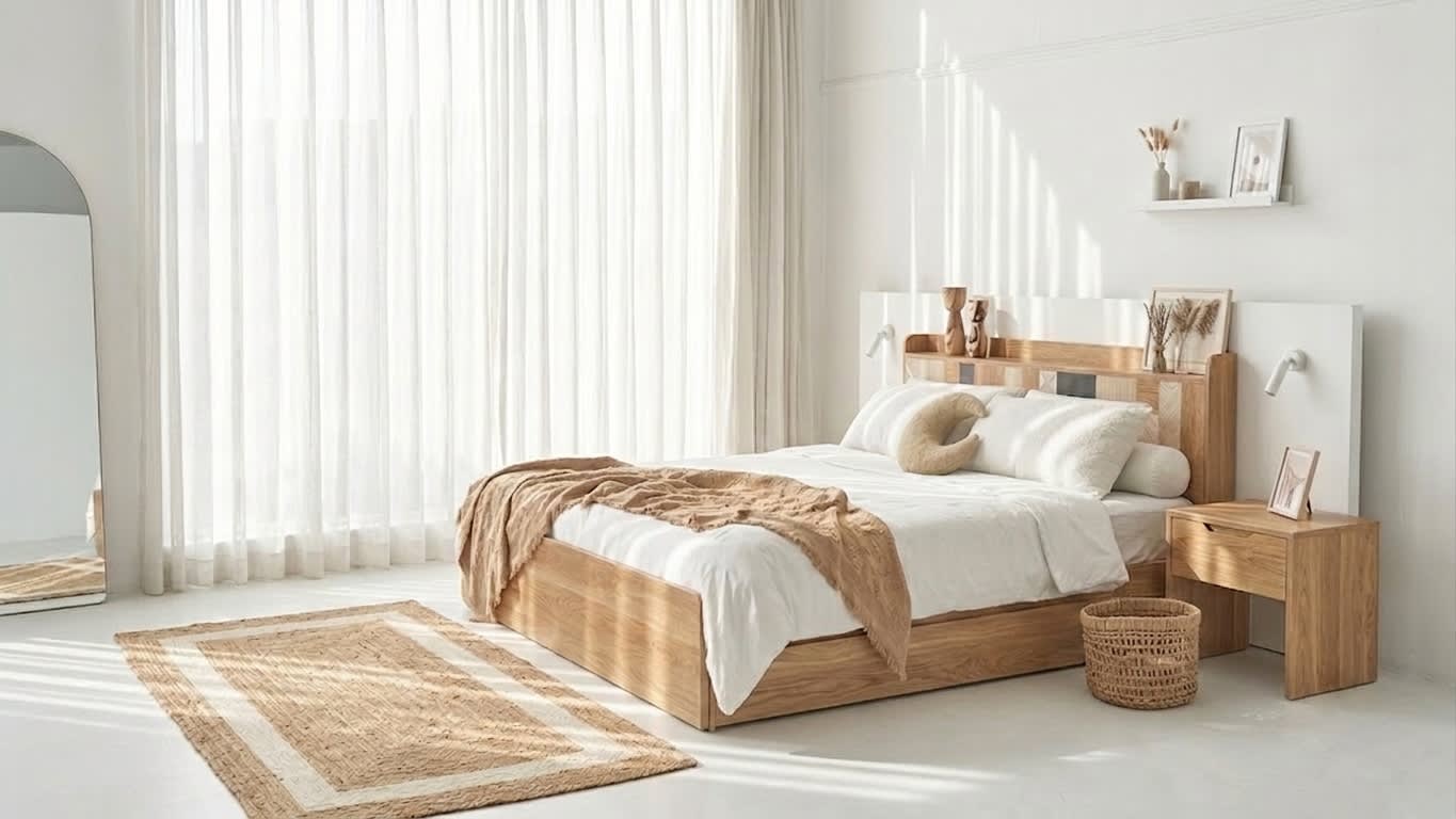 Giường Ngủ 1m8 Có Đầu Giường hover