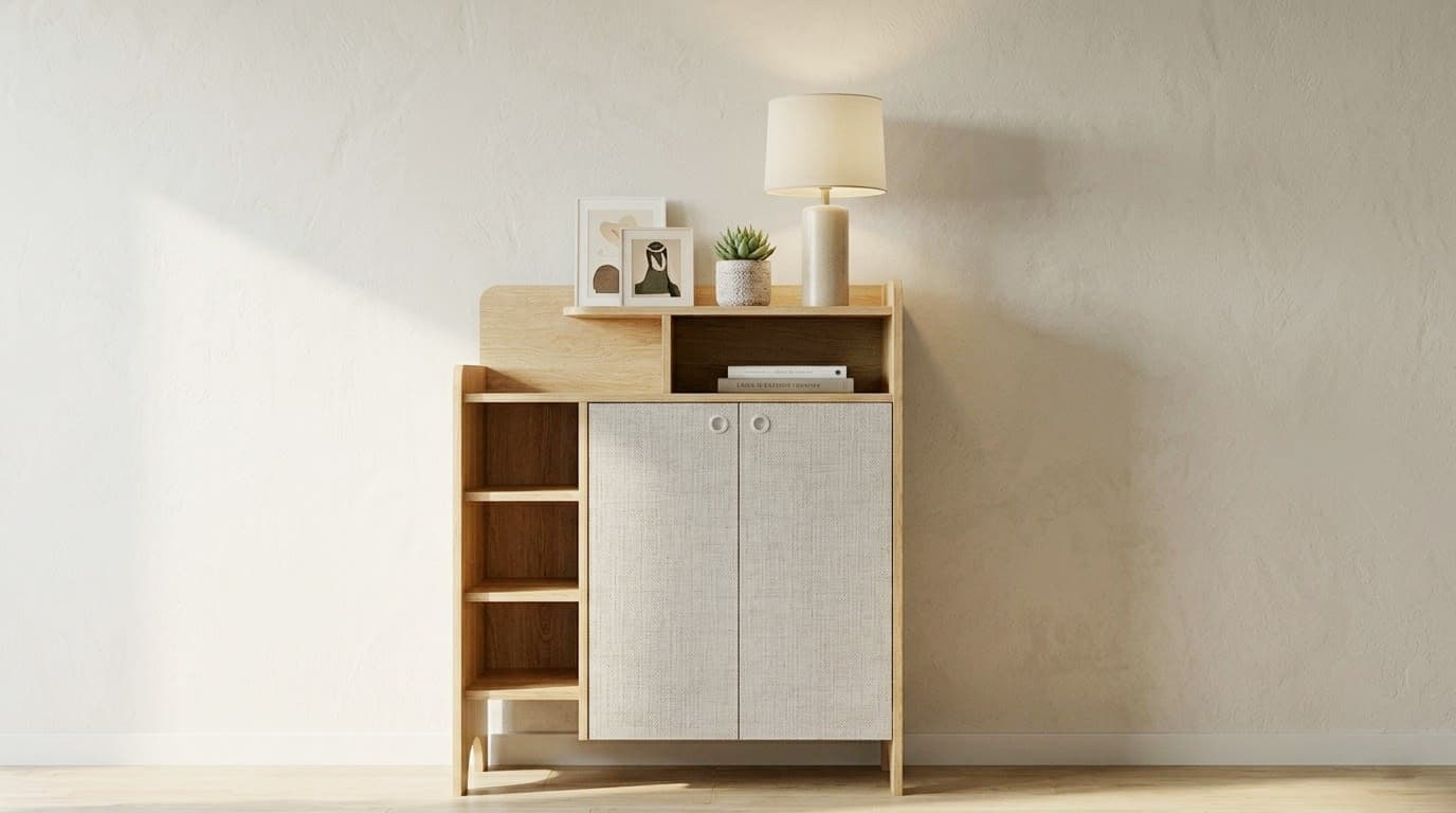 Tủ Giày Lửng Không Hộc Kéo Eria