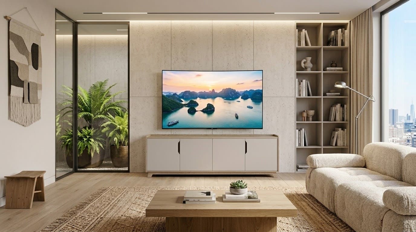 Tủ Tivi Đặt Đất 4 Cánh Mở Peno hover