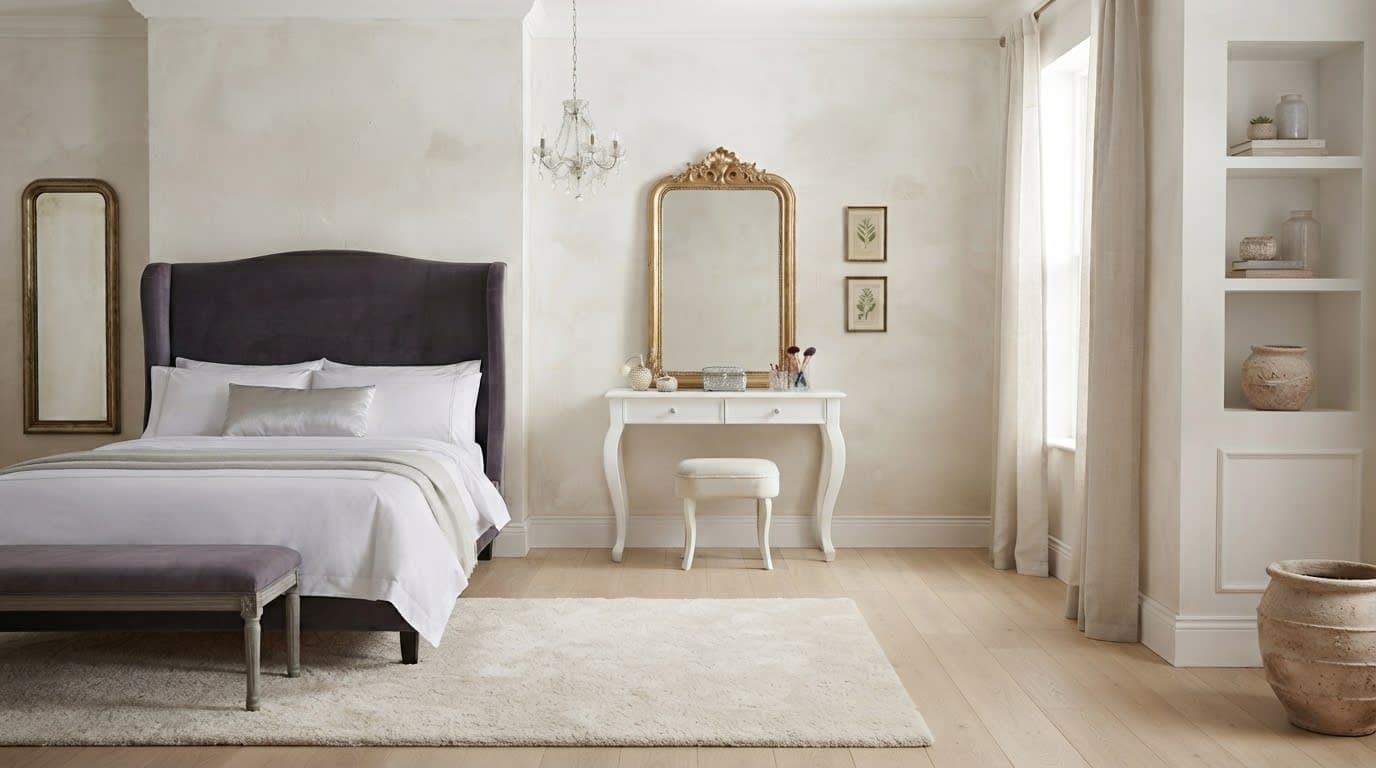 Bàn Trang Điểm 2 Hộc Kéo Vela White hover
