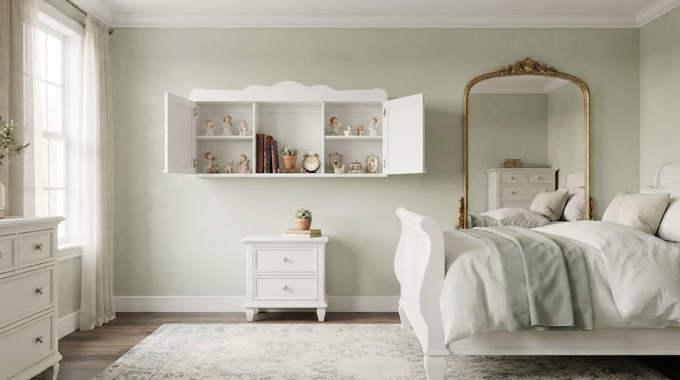 Kệ Sách Treo Cánh Gỗ Vela White hover
